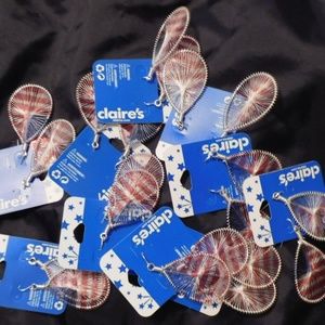 ROUND FLAG EAR RINGS 10 PAIRS IN PACK